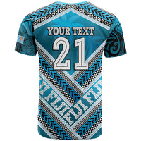 Custom Fiji Rugby T Shirt Fijian Warrior With Polynesian Tribal Tattoos
