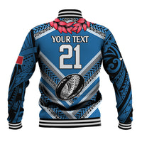 Custom Manuma Samoa Rugby Baseball Jacket Ula fala Samoan Siva Tau Tribal LT9 - Polynesian Pride