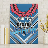 Custom Manuma Samoa Rugby Canvas Wall Art Ula fala Samoan Siva Tau Tribal LT9 Without Frame Blue - Polynesian Pride