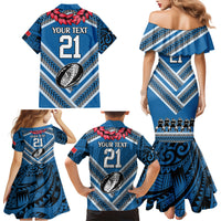 Custom Manuma Samoa Rugby Family Matching Mermaid Dress and Hawaiian Shirt Ula fala Samoan Siva Tau Tribal