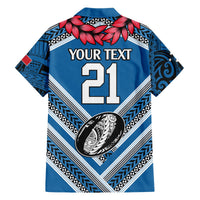 Custom Manuma Samoa Rugby Hawaiian Shirt Ula fala Samoan Siva Tau Tribal LT9 - Polynesian Pride