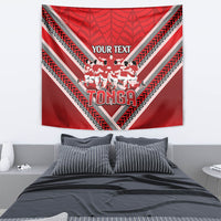 Custom Tonga Rugby Tapestry Tonga Sipi Tau Ngatu Tribal Pattern