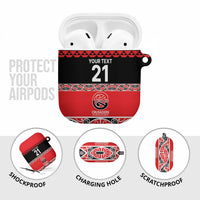 New Zealand Rugby Pacific Custom AirPods Case Whatumoana Maori Kowhaiwhai Pattern - Polynesian Pride