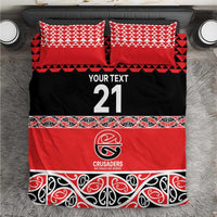 New Zealand Rugby Pacific Custom Bedding Set Whatumoana Maori Kowhaiwhai Pattern