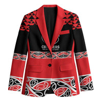 New Zealand Rugby Pacific Custom Blazer Whatumoana Maori Kowhaiwhai Pattern - Polynesian Pride