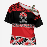 New Zealand Rugby Pacific Custom Cross Shoulder Shirt Whatumoana Maori Kowhaiwhai Pattern - Polynesian Pride