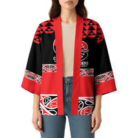 New Zealand Rugby Pacific Custom Kimono Whatumoana Maori Kowhaiwhai Pattern - Polynesian Pride