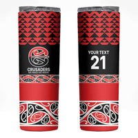 New Zealand Rugby Pacific Custom Skinny Tumbler Whatumoana Maori Kowhaiwhai Pattern