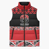 New Zealand Rugby Pacific Custom Sleeveless Puffer Jacket Whatumoana Maori Kowhaiwhai Pattern - Polynesian Pride