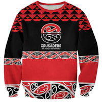 New Zealand Rugby Pacific Custom Sweatshirt Whatumoana Maori Kowhaiwhai Pattern