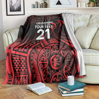 New Zealand Rugby Pacific Custom Blanket Whatumoana Maori Tribal Tattoo