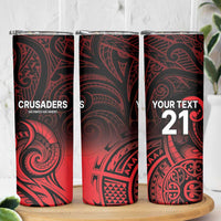 New Zealand Rugby Pacific Custom Skinny Tumbler Whatumoana Maori Tribal Tattoo
