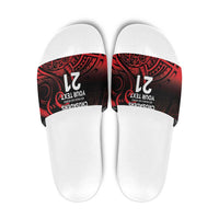 New Zealand Rugby Pacific Custom Slide Sandals Whatumoana Maori Tribal Tattoo - Polynesian Pride