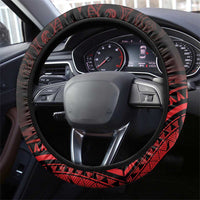 New Zealand Rugby Pacific Steering Wheel Cover Whatumoana Maori Tribal Tattoo