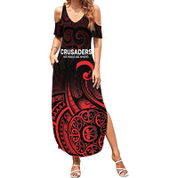 New Zealand Rugby Pacific Custom Summer Maxi Dress Whatumoana Maori Tribal Tattoo