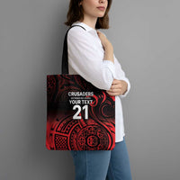 New Zealand Rugby Pacific Custom Tote Bag Whatumoana Maori Tribal Tattoo - Polynesian Pride