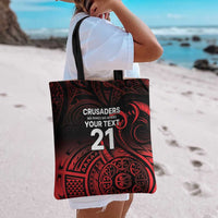 New Zealand Rugby Pacific Custom Tote Bag Whatumoana Maori Tribal Tattoo - Polynesian Pride