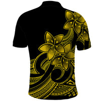 Polynesian Pride Plumeria Flowers Polo Shirt Polynesian Tribal Yellow Vibe LT9 - Polynesian Pride