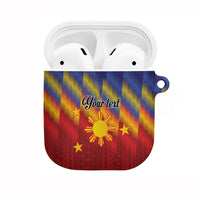 Personalized Philippines Eight Rays Sun AirPods Case Traditional Filipino Igorot Pattern Motif