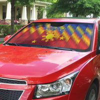 Personalized Philippines Eight Rays Sun Auto Sun Shade Traditional Filipino Igorot Pattern Motif