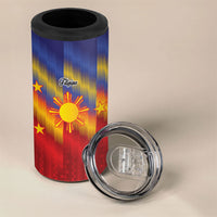 Personalized Philippines Eight Rays Sun 4 in 1 Can Cooler Tumbler Traditional Filipino Igorot Pattern Motif