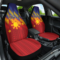 Personalized Philippines Eight Rays Sun Car Seat Cover Traditional Filipino Igorot Pattern Motif
