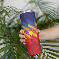 Personalized Philippines Eight Rays Sun Skinny Tumbler Traditional Filipino Igorot Pattern Motif
