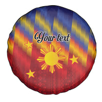 Personalized Philippines Eight Rays Sun Spare Tire Cover Traditional Filipino Igorot Pattern Motif