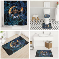 Samoa Siva Afi Bathroom Set Fireknife Fire Dance Pacific Tribal Motif