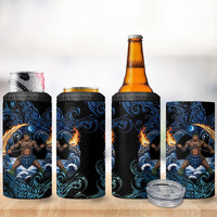 Samoa Siva Afi 4 in 1 Can Cooler Tumbler Fireknife Fire Dance Pacific Tribal Motif