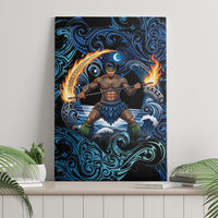 Samoa Siva Afi Canvas Wall Art Fireknife Fire Dance Pacific Tribal Motif