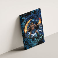 Samoa Siva Afi Canvas Wall Art Fireknife Fire Dance Pacific Tribal Motif
