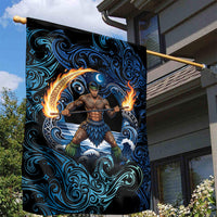 Samoa Siva Afi Garden Flag Fireknife Fire Dance Pacific Tribal Motif