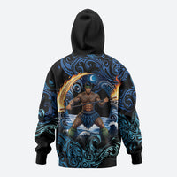 Samoa Siva Afi Hoodie Fireknife Fire Dance Pacific Tribal Motif