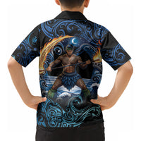 Samoa Siva Afi Kid Hawaiian Shirt Fireknife Fire Dance Pacific Tribal Motif