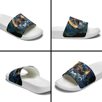 Samoa Siva Afi Slide Sandals Fireknife Fire Dance Pacific Tribal Motif
