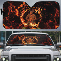 Samoa Siva Afi Dance Fireknife Auto Sun Shade Polynesian Heritage Fire Dance