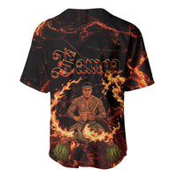 Samoa Siva Afi Dance Fireknife Baseball Jersey Polynesian Heritage Fire Dance