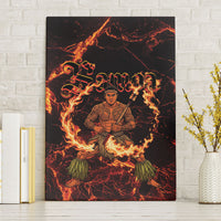 Samoa Siva Afi Dance Fireknife Canvas Wall Art Polynesian Heritage Fire Dance