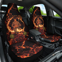 Samoa Siva Afi Dance Fireknife Car Seat Cover Polynesian Heritage Fire Dance