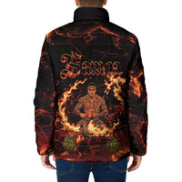 Samoa Siva Afi Dance Fireknife Padded Jacket Polynesian Heritage Fire Dance