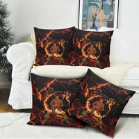 Samoa Siva Afi Dance Fireknife Pillow Cover Polynesian Heritage Fire Dance