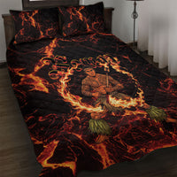 Samoa Siva Afi Dance Fireknife Quilt Bed Set Polynesian Heritage Fire Dance