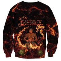 Samoa Siva Afi Dance Fireknife Sweatshirt Polynesian Heritage Fire Dance