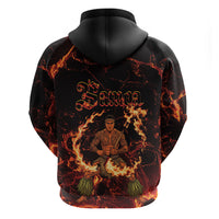 Samoa Siva Afi Dance Fireknife Zip Hoodie Polynesian Heritage Fire Dance