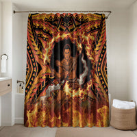 Samoa Siva Afi Dance Fireknife Bathroom Set Samoan Tribal Motif Dancing in the Fire