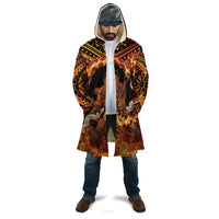 Samoa Siva Afi Dance Fireknife Cloak Samoan Tribal Motif Dancing in the Fire