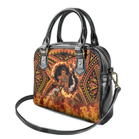 Samoa Siva Afi Dance Fireknife Shoulder Handbag Samoan Tribal Motif Dancing in the Fire