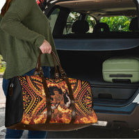 Samoa Siva Afi Dance Fireknife Travel Bag Samoan Tribal Motif Dancing in the Fire