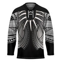 Samoan Ula Nifo Afi Tribal Hockey Jersey Polynesian Pattern